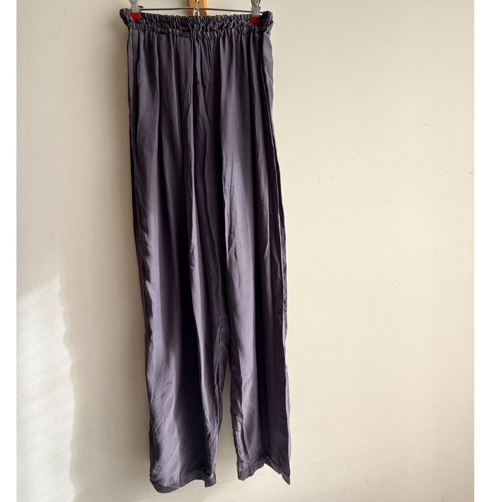 Vintage Revolution Silk 100% Silk charcoal grey pants - Medium